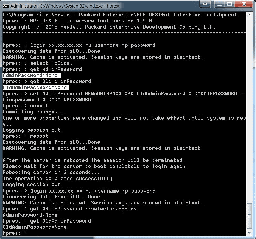 BIOS Password Example 1